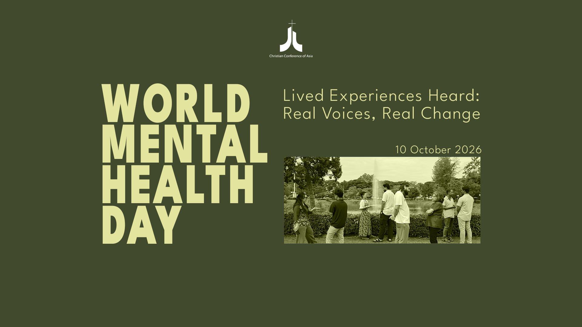 CCA urges churches to challenge mental health stigma and strengthen pastoral care on World Mental Health Day 2026
